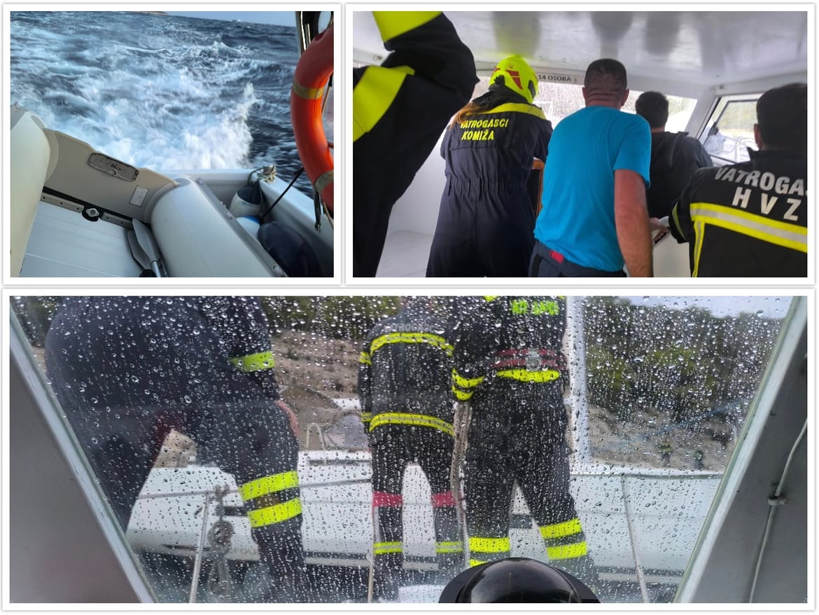 HRABRI LJUDI Komiški vatrogasci u jednoj noći spasili 16 ljudi i 5 plovila - Pogledajte u kakvim uvjetima!