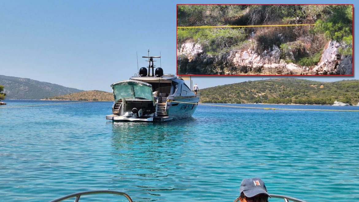 Privezali jahtu za obje obale hvarske uvale: "Morali smo se provlačiti ispod konopa - Tko su skiperi ovih brodova?!?"