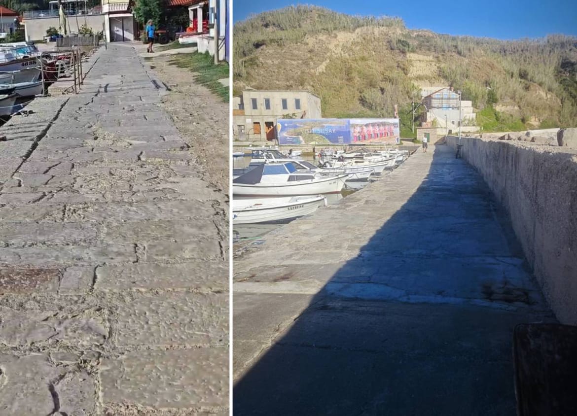 SUSAK Katamaran pristaje na starom neosvjetljenom mulu punom rupa: "Zamislite ukrcaj/iskrcaj po mraku..."