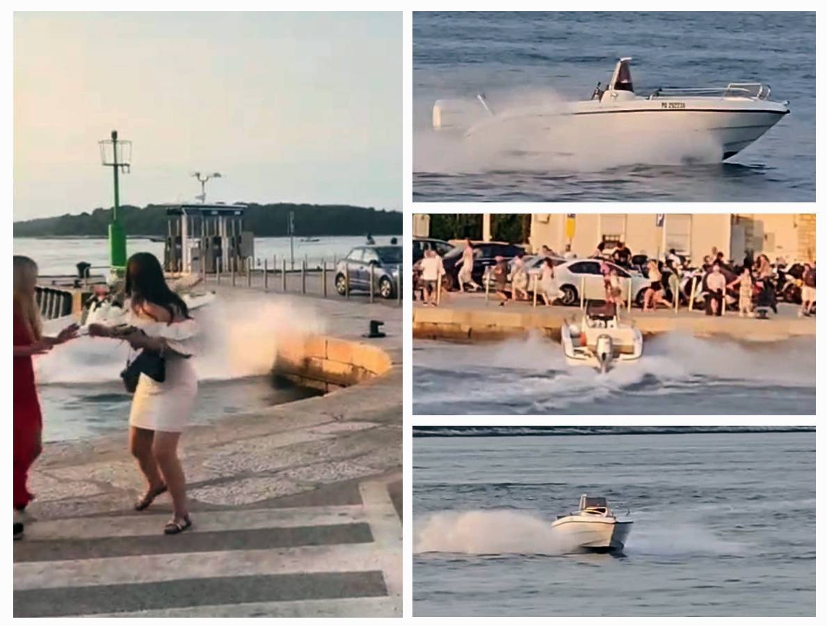 VIDEO Dobili smo nove snimke udara glisera u rovinjsku rivu: "Auuu, sad će bit' s*anje!"