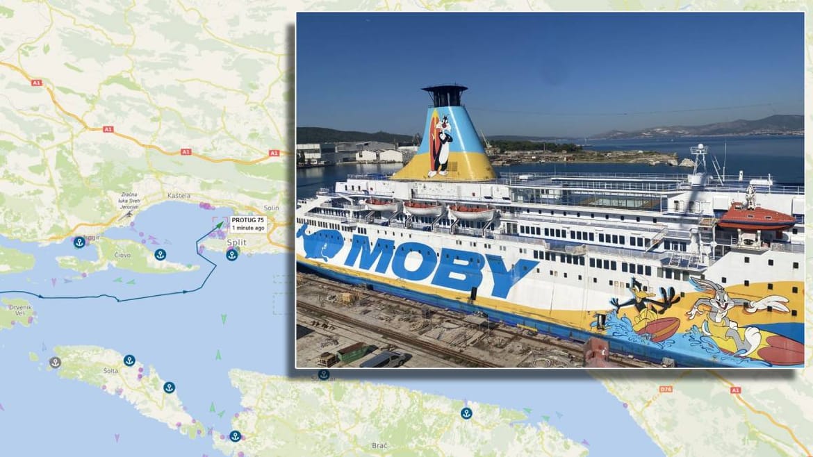 U Split stigao tegljač iz Malte - Brod s azbestom Moby Drea mora do sutra napustiti grad