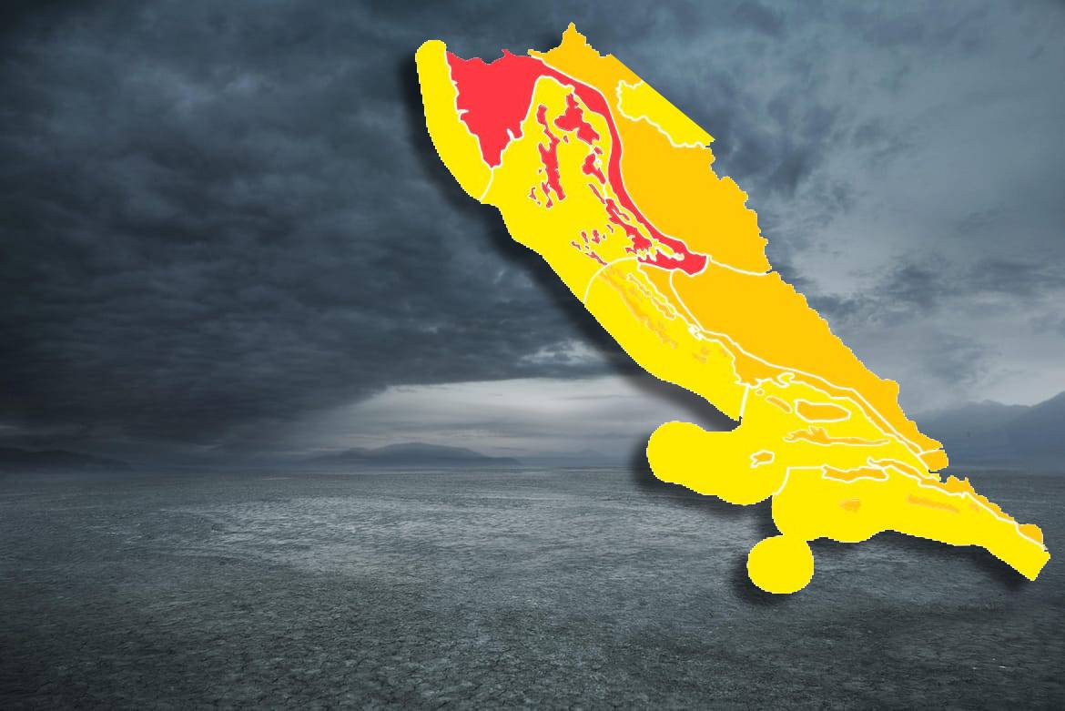 SLIJEDE OGROMNE KOLIČINE KIŠE! DHMZ za sjeverni Jadran podigao upozorenje na crveni meteoalarm