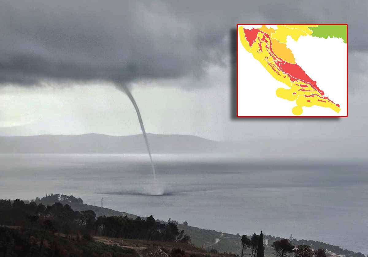 DHMZ proširio crveno upozorenje na četiri regije, moguće su pijavice, a evo i promjena u pomorskom prometu!