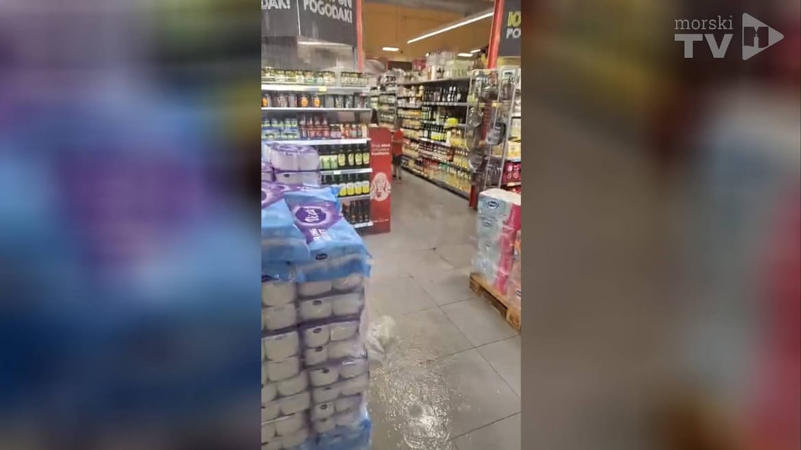VIDEO Na Pagu procurio krov trgovačkog lanca: "I to baš na WC papir!"