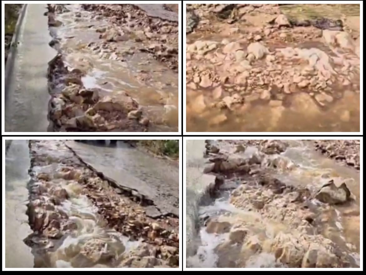 Jučer je bujica u Tribunju doslovno odnijela cestu