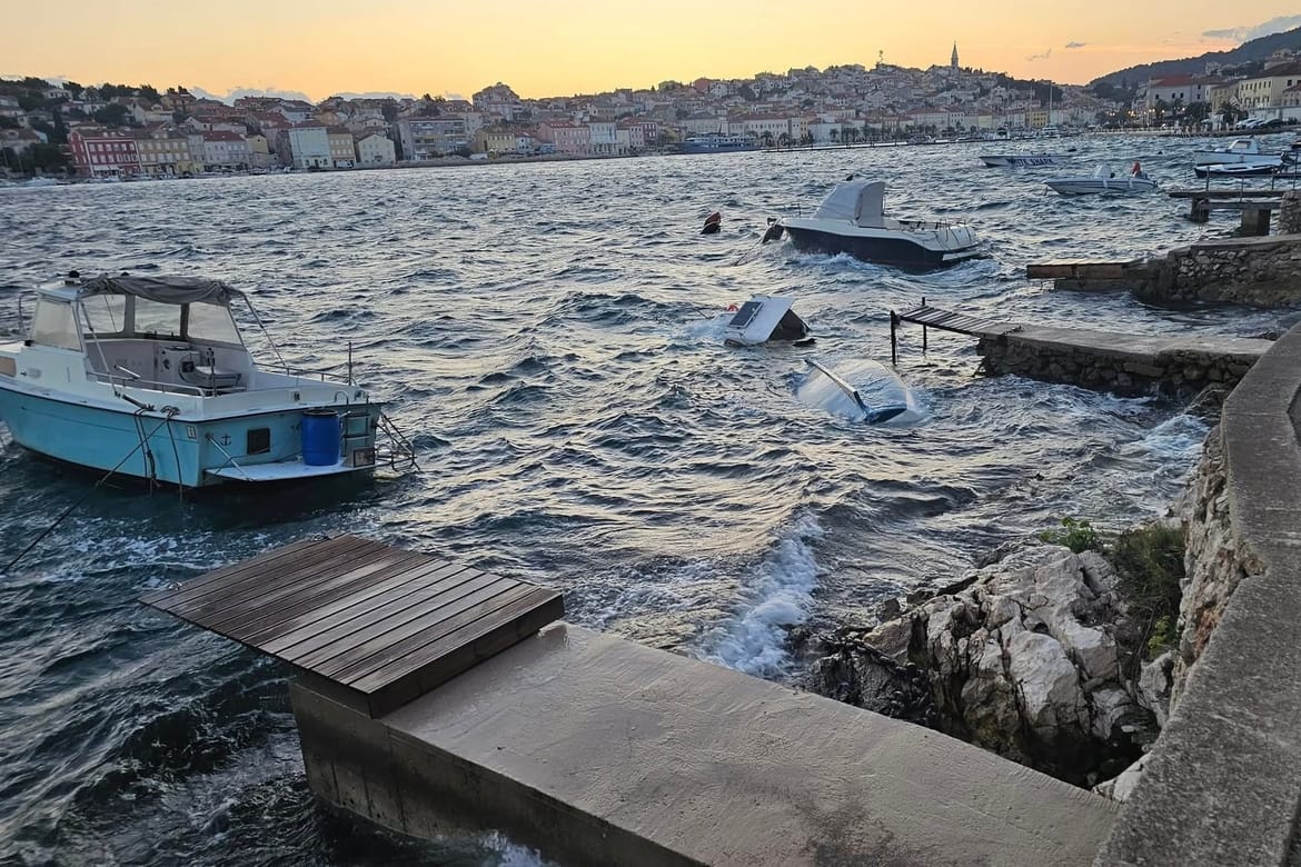 ZBOG VJETRA Propalo otvaranje "Lošinj opena", lova na veliku ribu, a bura je u Malom Lošinju potapala i brodice!