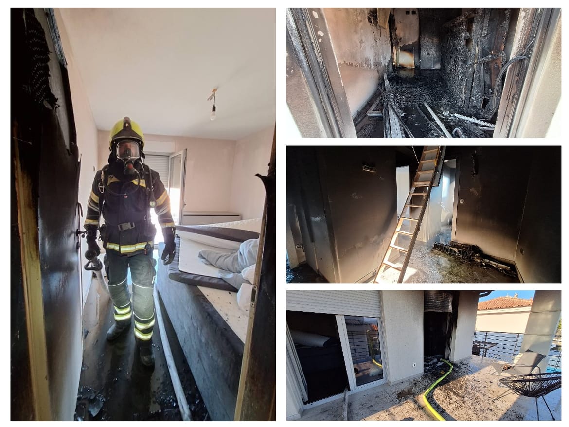 FOTO Izgorjela soba u kući na Krku