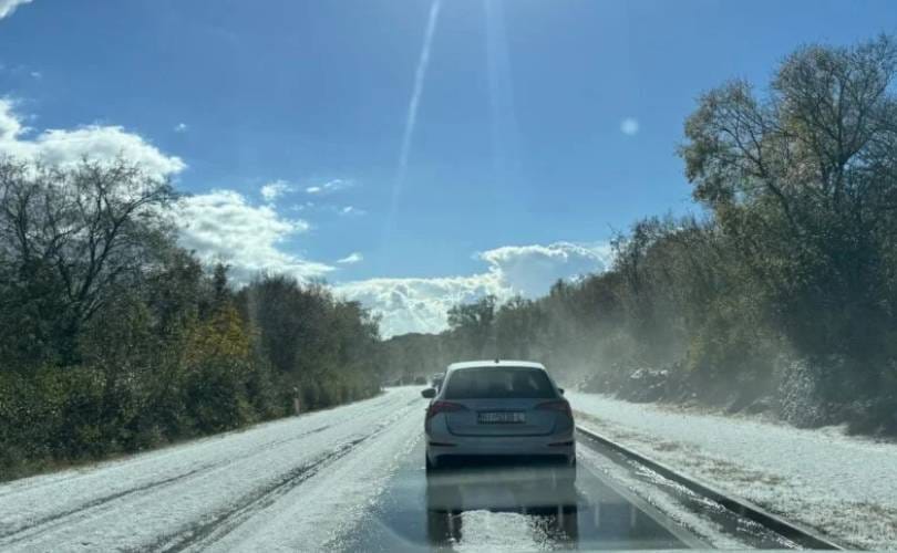 Jaka tuča zabijelila Krk: "Kao da ste došli na Platak usred zime"