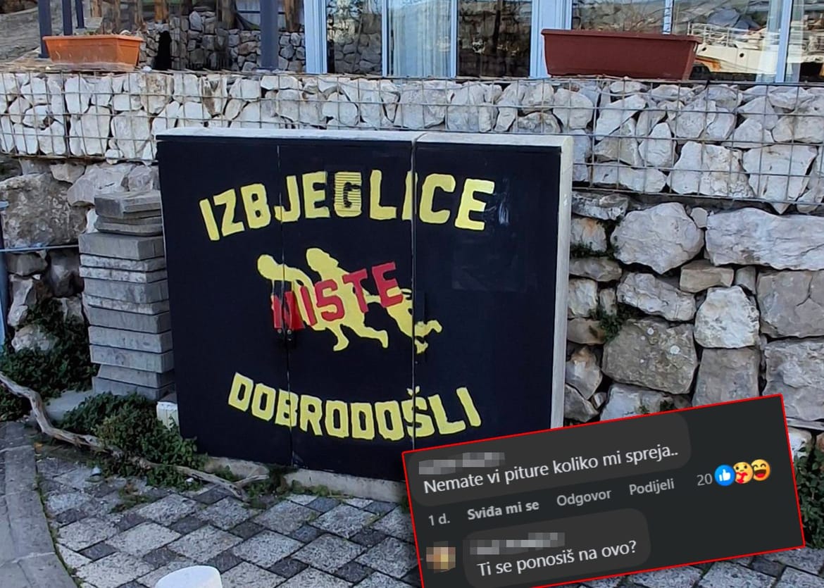 ŠTO SE DOGAĐA? Strašni grafiti u Rogoznici upućeni protiv izbjeglica: "Nismo izvukli nikakvu pouku i prenijeli je na generacije rođene u ratu i nakon njega"