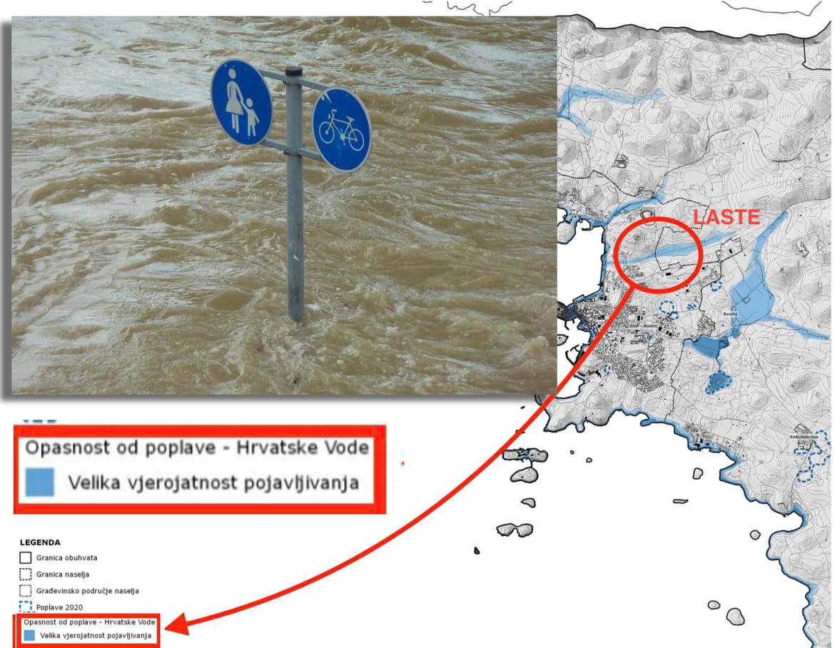 "Zeleni Rovinj" upozorava: Planira se betoniranje i gradnja u prirodnom odvodnom kanalu, to je direktan recept za katastrofu!