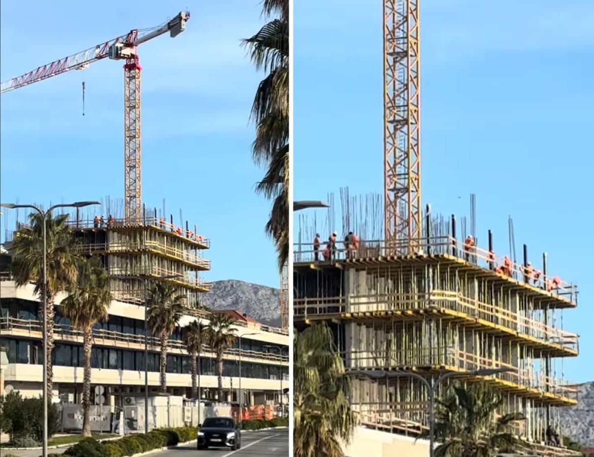 Novi kat splitskog hotela Marjan diže se i nedjeljom