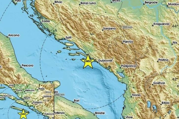 Prilično jak potres kod Mljeta