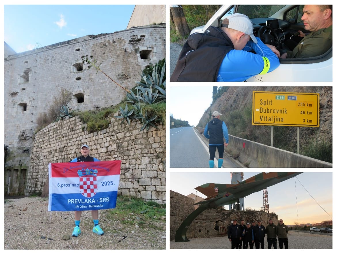 ULTRAMARATON 53 KM OD PREVLAKE DO SRĐA Branko Šubić odao počast dubrovačkim braniteljima