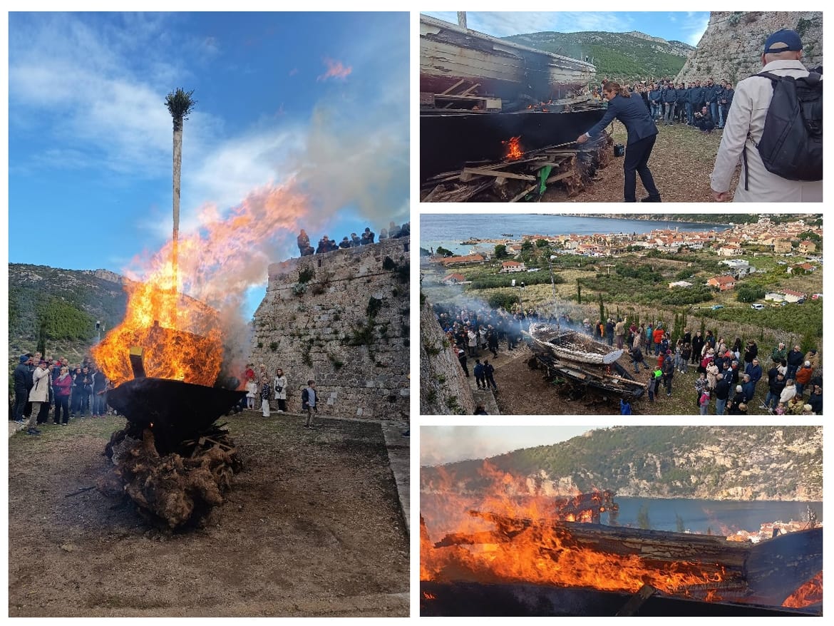 Užgan oganj svetog Mikule: Komiški plamen starih brodica spojio stoljeća ribarske tradicije