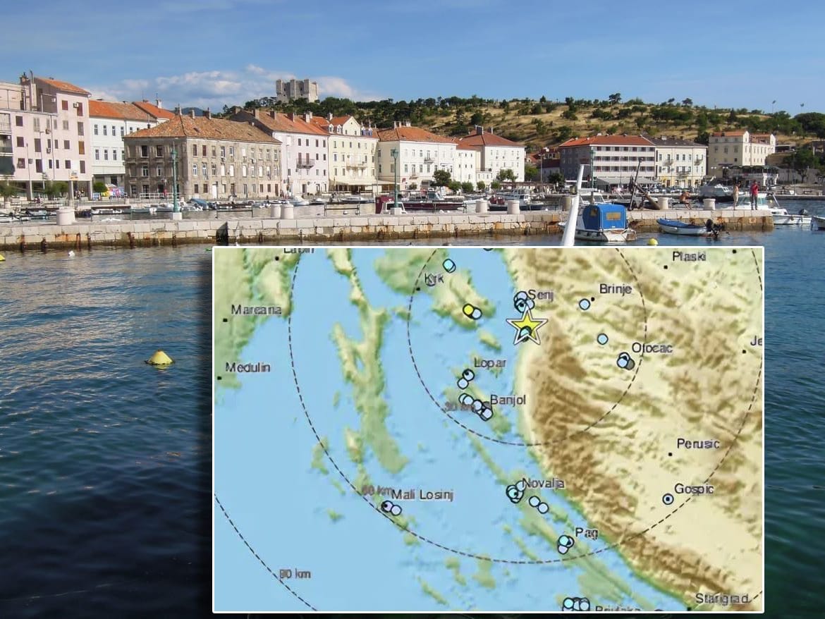 Potres zatresao Senj i Podvelebitsko područje