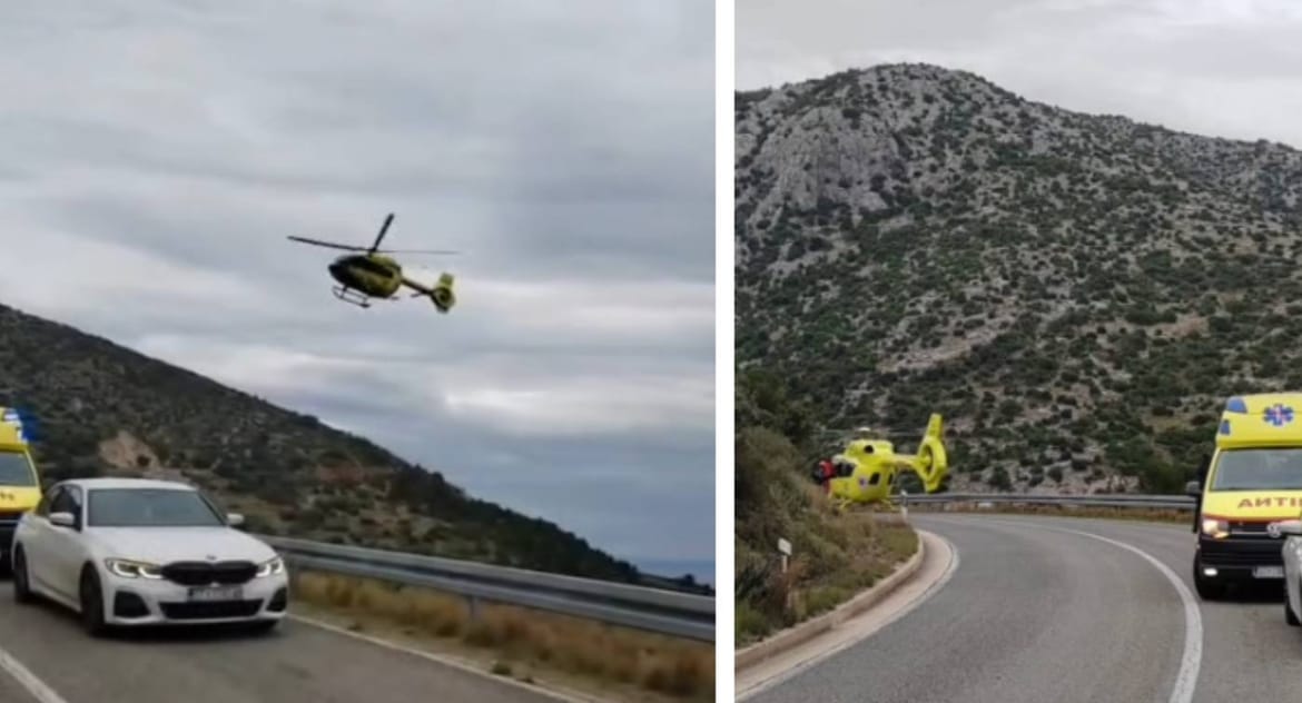 VIDEO Pogledajte snimku slijetanja helikoptera Hitne pomoći na Hvaru: "Pohitali su unesrećenom motociklistu"
