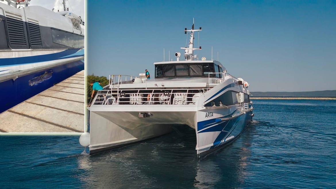 HSC "ARTA" Putnički katamaran na putu prema Dugom otoku doživio manju pomorsku nezgodu: "Putnici su sigurno iskrcani"