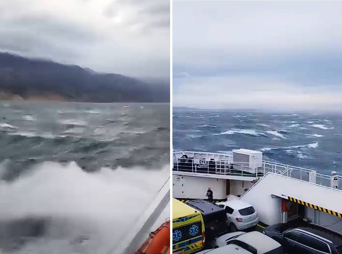 DHMZ izdao upozorenje na opasne vremenske pojave - Pogledajte snimku borbe trajekta s jugom prema Rabu