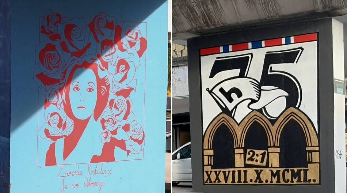 SRAMOTA U SPLITU Torcidaši slaveći sami sebe prebrisali prvi mural posvećen jednoj velikoj ženi