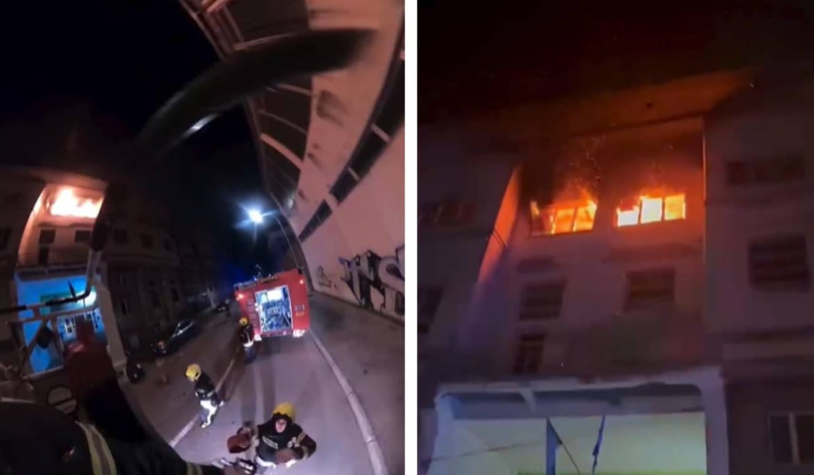 Riječki vatrogasci objavili dramatičnu snimku gašenja požara: "Borba s plamenom!"