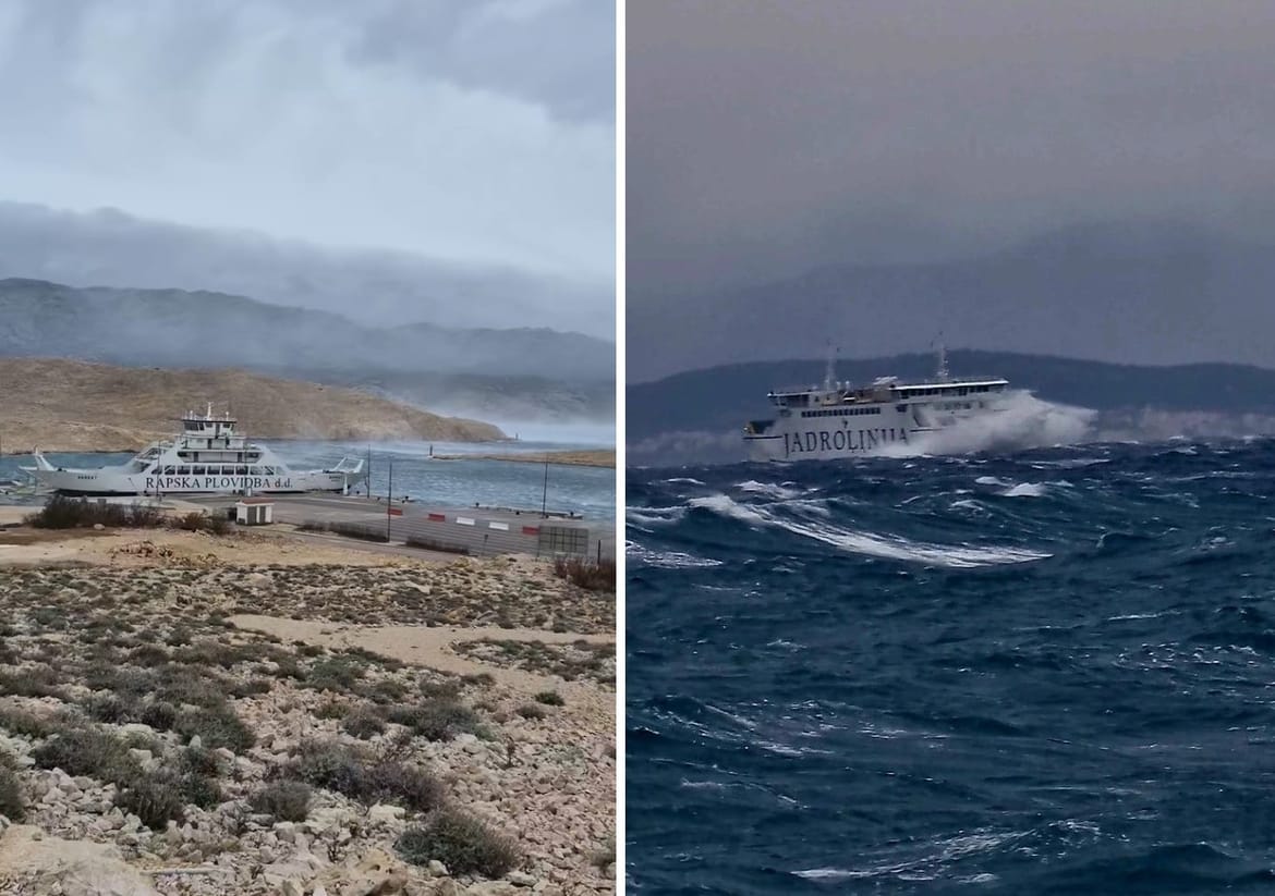 Vjetar odsjekao jug Hrvatske: A1 zatvorena kod Svetog Roka, u prekidu brojne linije prema otocima!