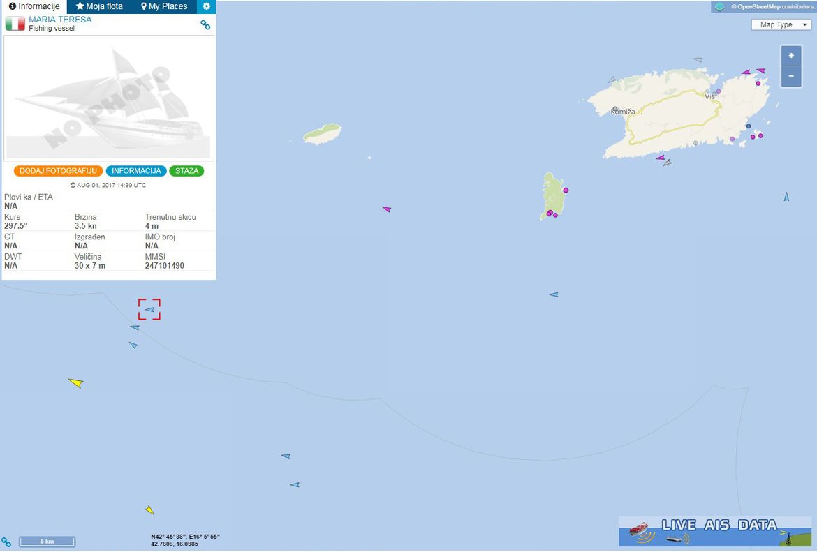 Ulovili smo talijanske ribarice u hrvatskim vodama – Pogledajte interaktivnu kartu Jadrana i pratite ih sami!