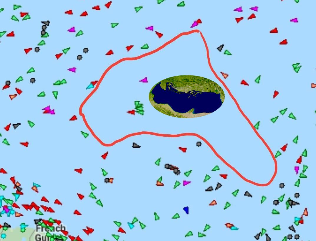 CIJELI JADRAN JE PUNO MANJI Prostor potrage je “rupa” trgovačkih ruta, pogledajte gdje su najbliži brodovi