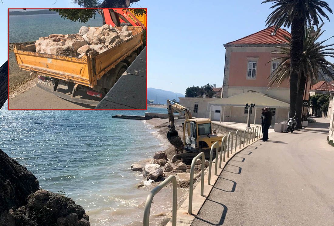 BETONIRANJE VIKENDOM Bageri u Orebiću opet na pomorskom dobru – Aktivni kad nema inspekcija