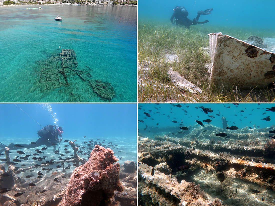 MAONA Njemačka teglenica potopljena na svega 3-5 m dubine kod Omiša