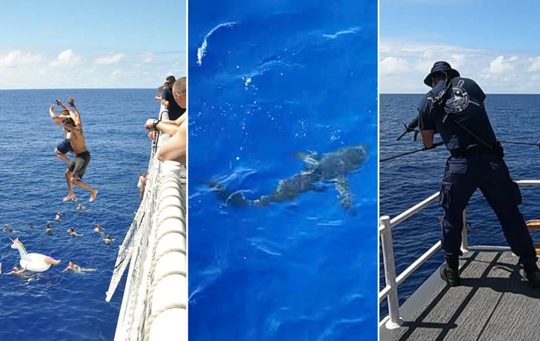 Skupina od 40-ak pripadnika Obalne straže odlučila se okupati, kad je odjednom nastala panika