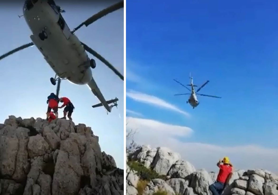 AKCIJA NA VRHU VELEBITA Planinarka slomila ruku, spašavali je helikopterom