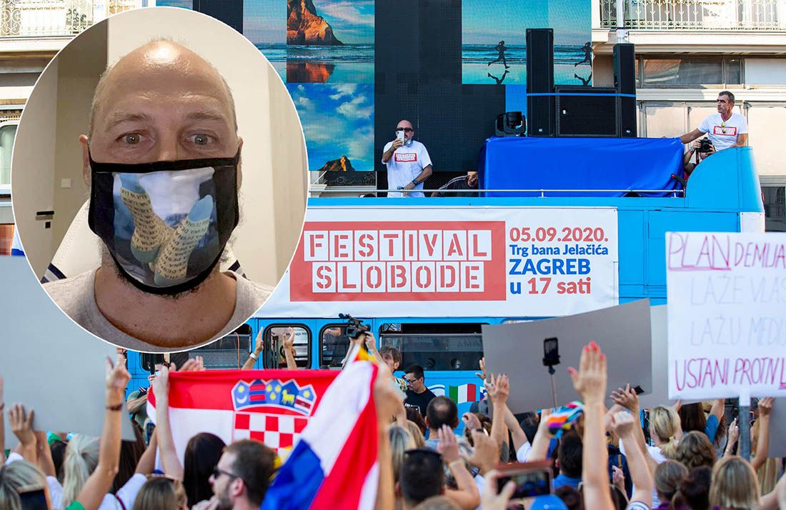 Dino Rađa prosvjednicima: “Kada dobijete teške simptome, ‘ajte kod Cetinskog na dozu pozitive umjesto u bolnicu”