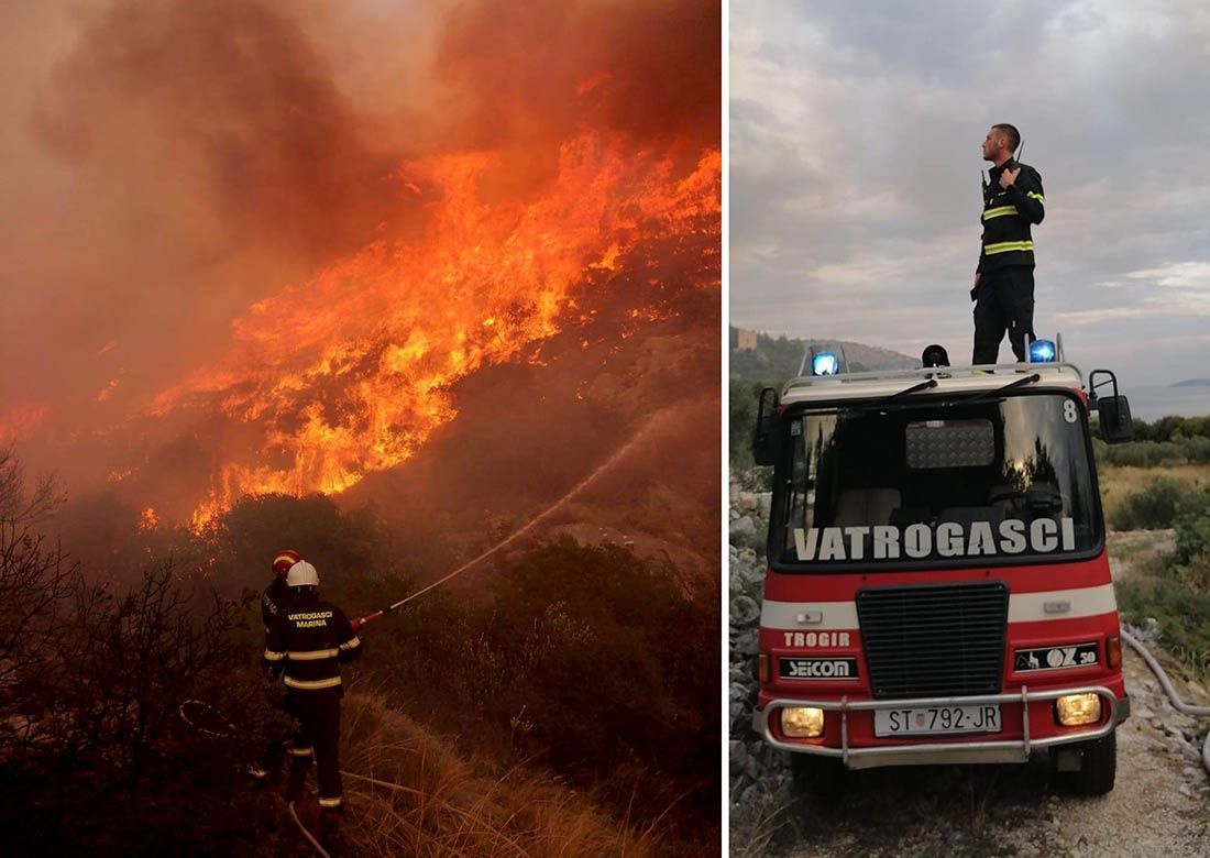 TROGIRSKI VATROGASCI: “Nakon gotovo 30 sati gašenja i čuvanja požara, sinoć smo napustili požarište”