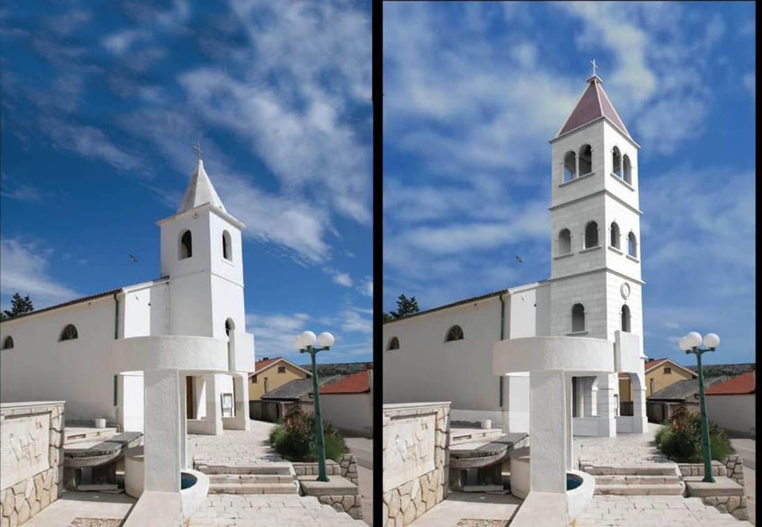 Obnovljen zvonik crkve u Kolanu, ali nisu svi oduševljeni