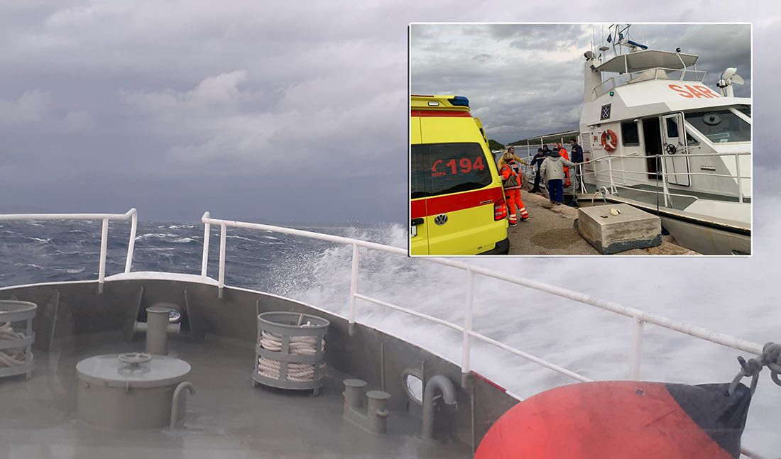 Evo kako je izgledao hitan transport trudnice s Hvara po izrazito jakom nevremenu