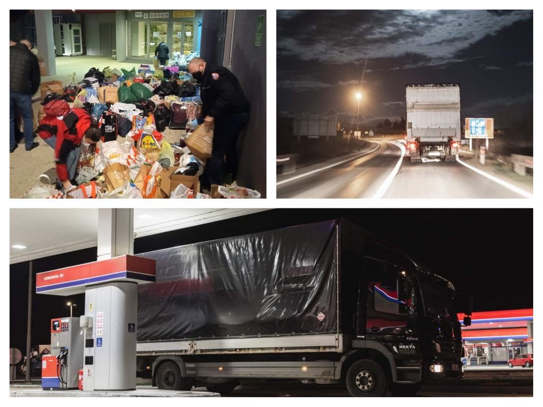 Za nastradalu Banovinu krenuli prvi šleperi pomoći iz Zadra i Splita