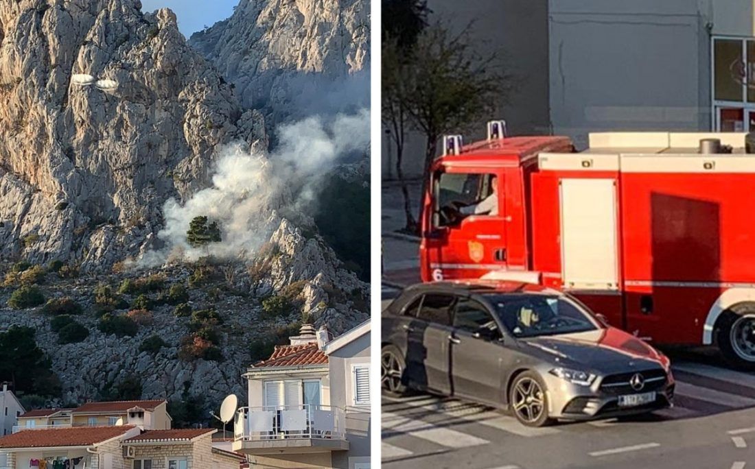 OMIŠ Izbio požar u blizini kuća