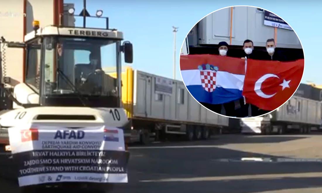 Turska Hrvatskoj brodom šalje sto kontejnera s dirljivom porukom: “Poznajemo vašu bol, uvijek ćemo biti uz vas”