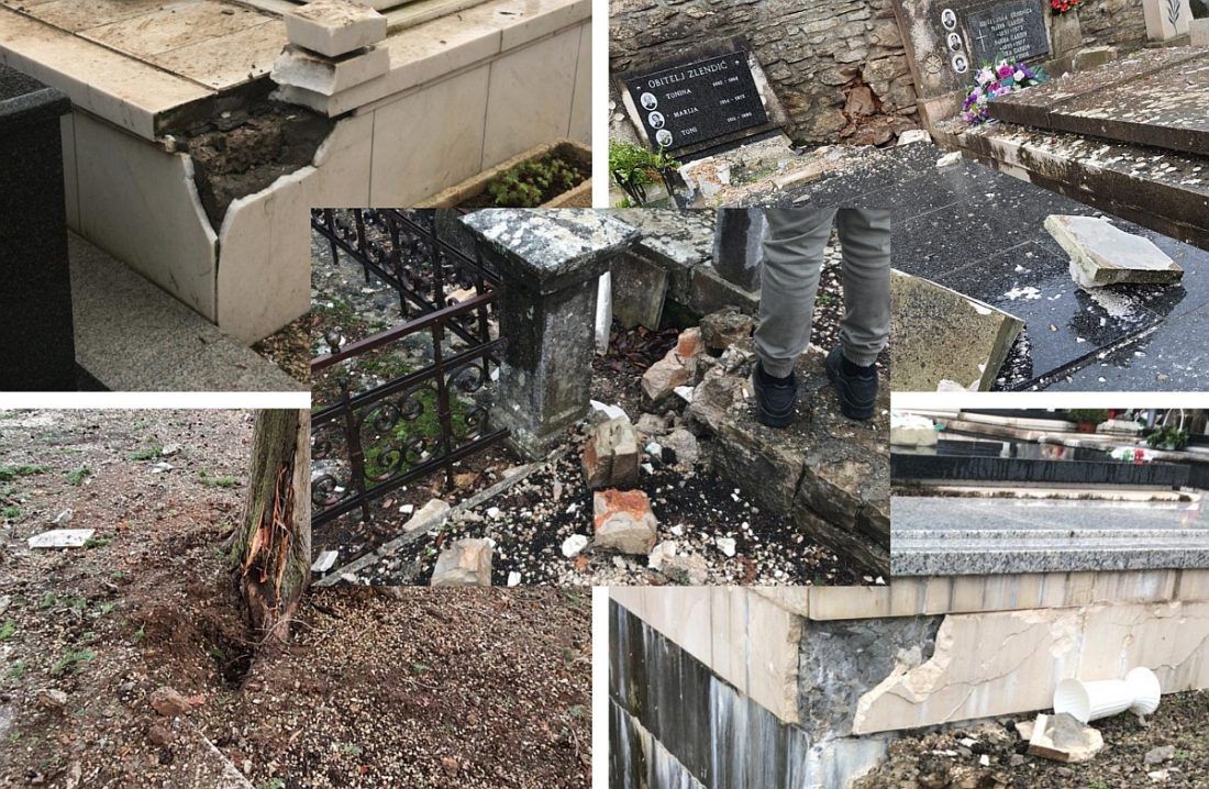 “CIJELO SELO SE TRESLO” Štete na Šolti – Oštećene grobnice, napukla crkva zbog udara munje