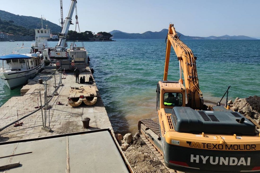 Rekonstrukcija rive i pristaništa u Donjem Čelu na Koločepu teče prema planu