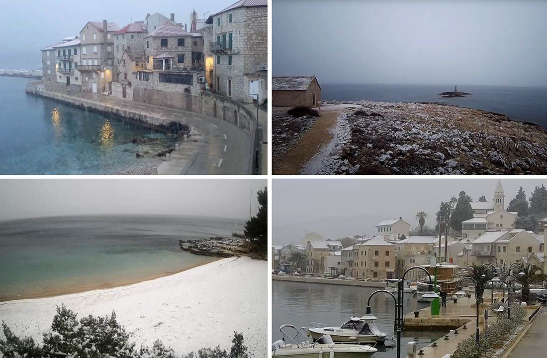 FOTO/VIDEO: ZIMSKA IDILA Zabijelili se Punta Planka, Šolta, Brač, Hvar, Vis…