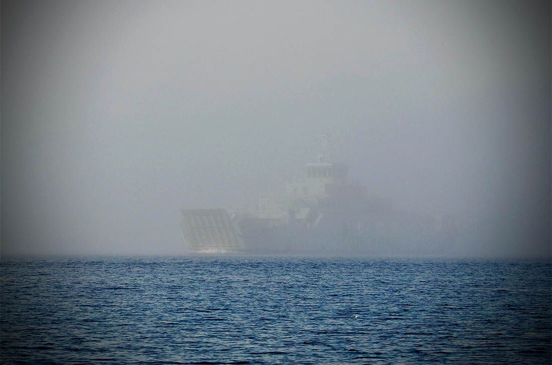 GUSTA MAGLA NA MORU Prekinute neke trajektne linije!