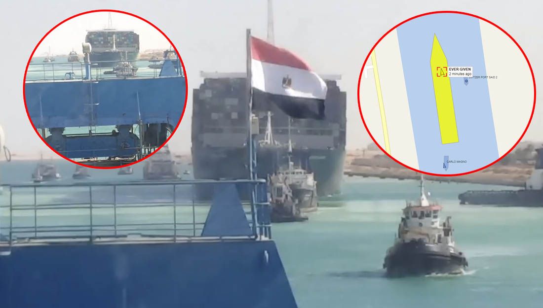 GOTOVO JE! Sueski kanal je “odčepljen”, Ever Given opet plovi