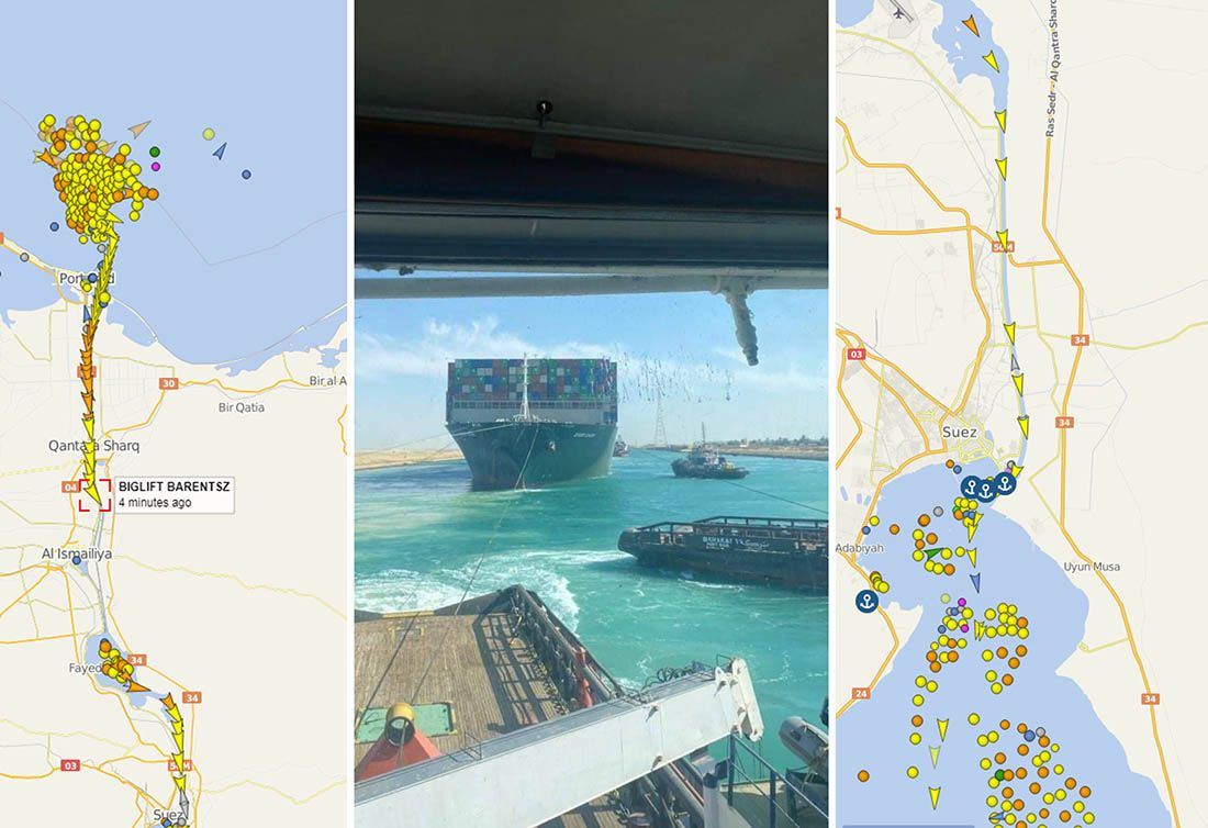 KONVOJ U SUESKOM KANALU Globalna pomorska cirkulacija teče dalje