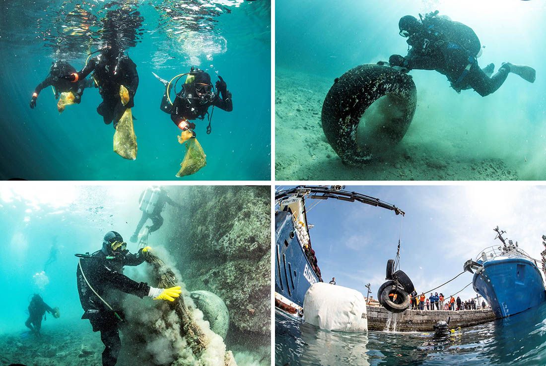 Bibinjski ronioci s dna mora u Biogradu uklonili više od 20 kubika nagomilanog otpada