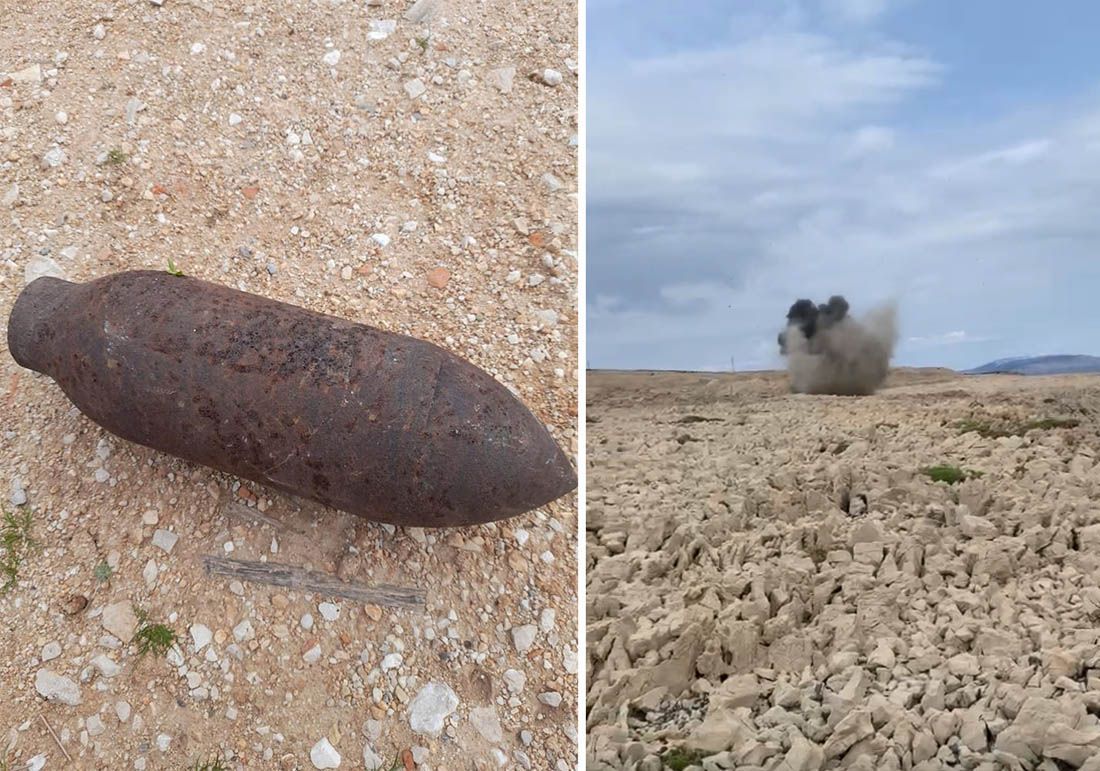 VIDEO Na Pagu izvodio radove bagerom, pa naišao na dvije bombe i raketu!