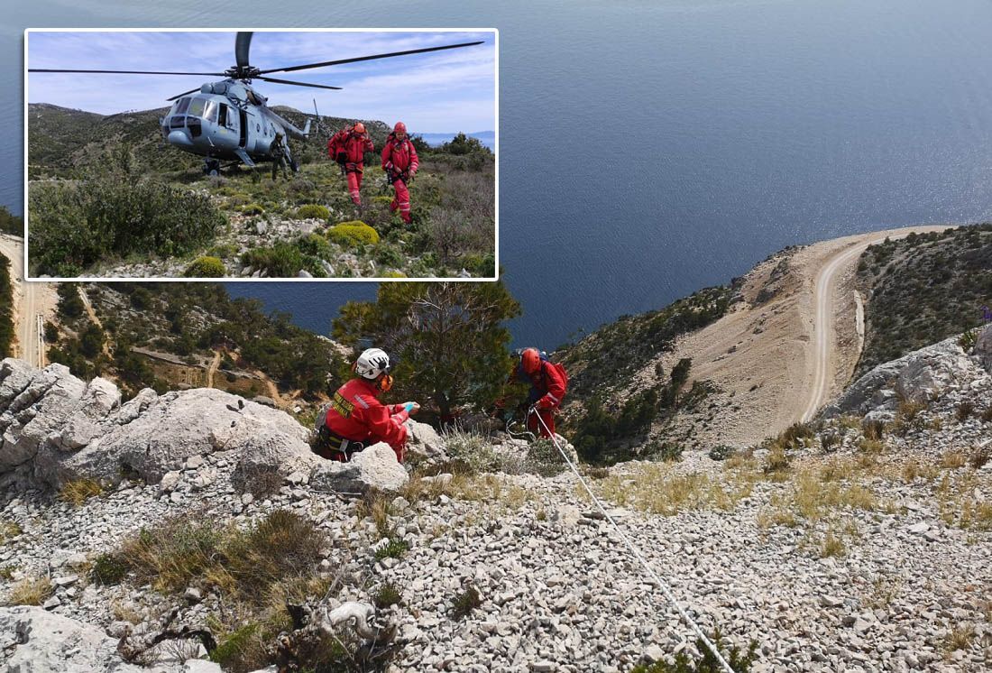 OPASNA STIJENA Spašena dvojica stranih planinara na Hvaru