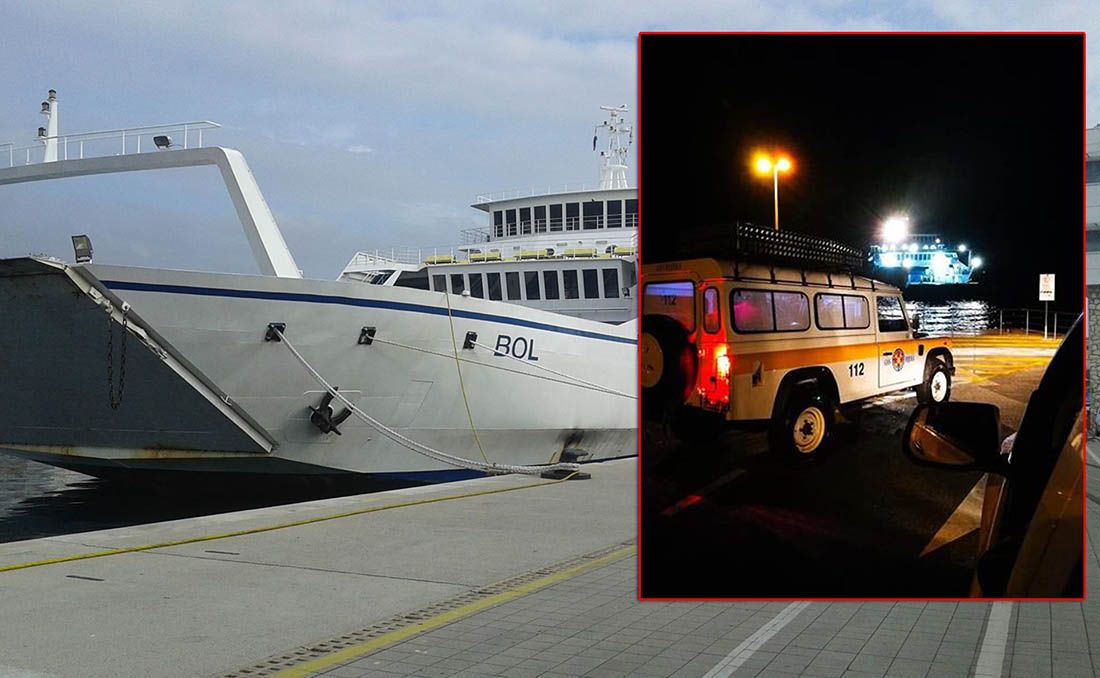 CRES: SPAŠAVANJE ŽENE S OZLJEDOM KRALJEŽNICE Jadrolinija izvanrednom linijom prevozila HGSS-ovce