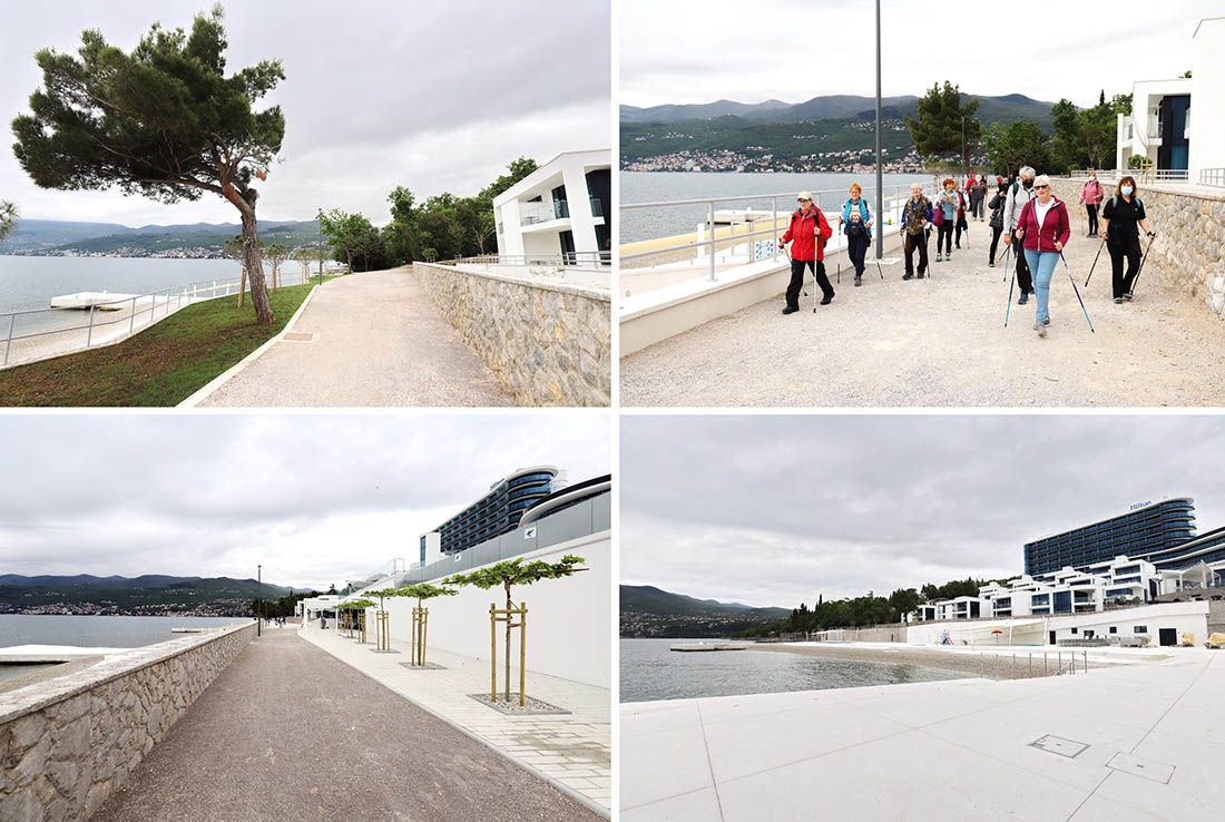 FOTO Otvorena novouređena riječka šetnica ispod Hilton Costabella Beach Resorta