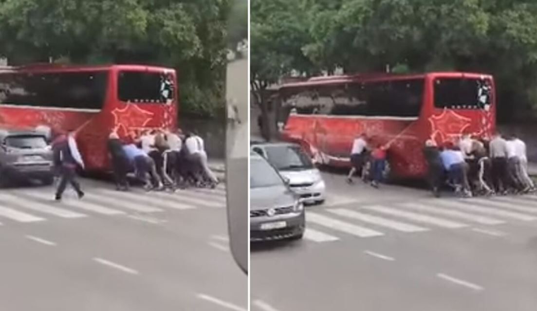 VIDEO – SPLIT:  Autobus pali na guranje ….
